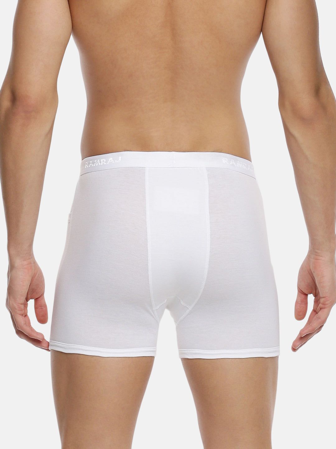 Men 100% Combed Cotton White Without Pocket Trunk Softex (PACK Of 2) image 5