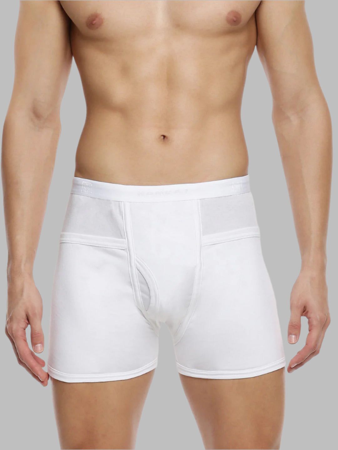 Men 100% Combed Cotton White Pocket Trunk Softex (PACK Of 2)