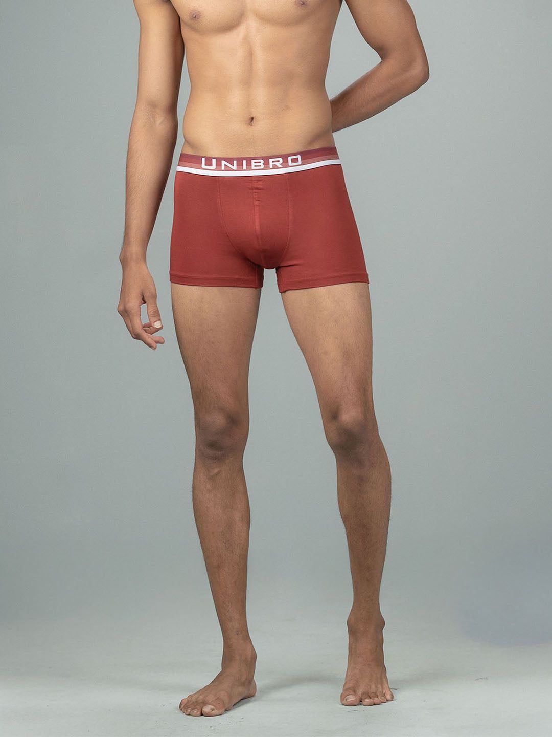 Men Tencel‚ Modal Micro Elastane Stretch Trunk Maroon image 2