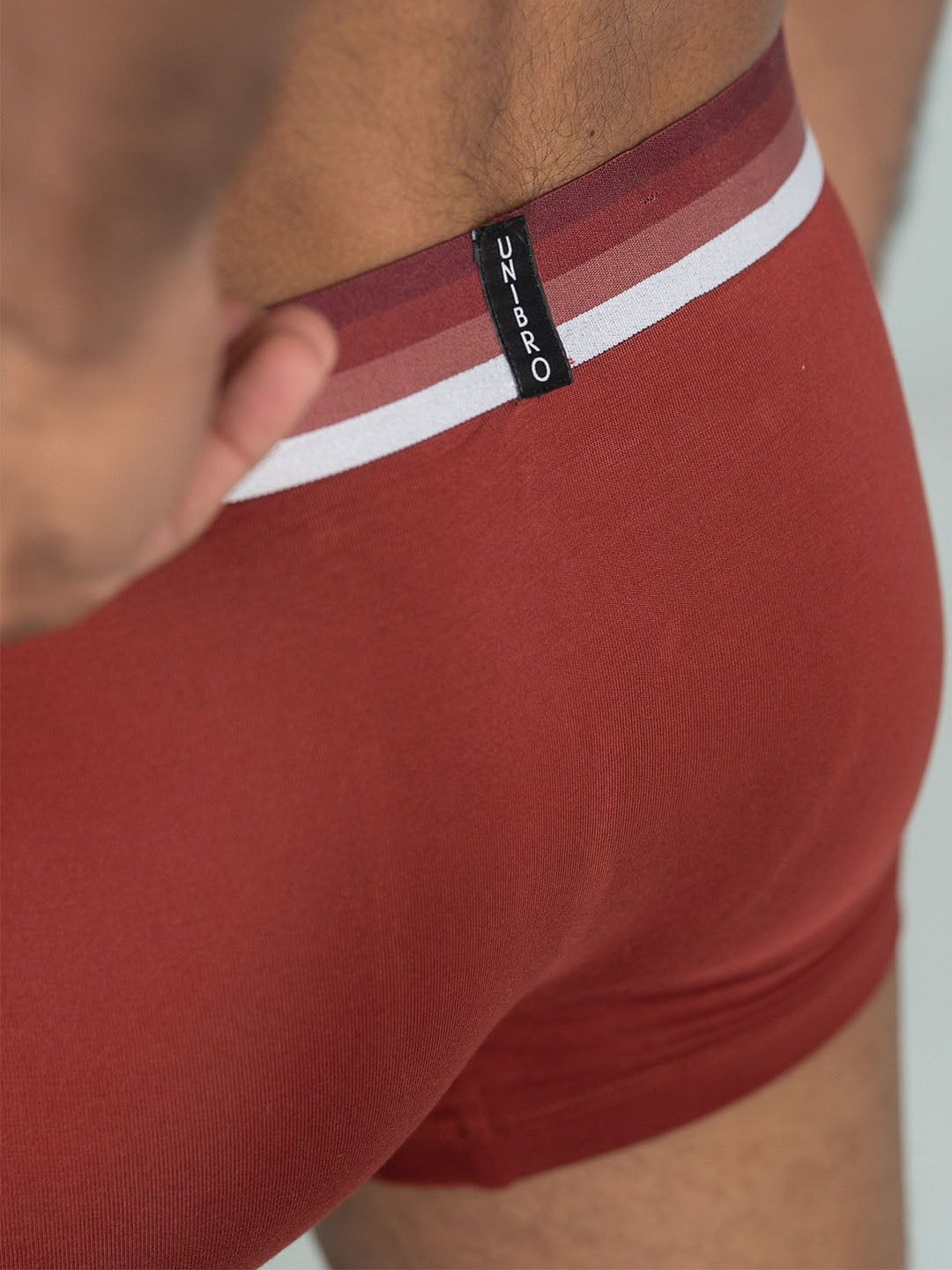 Men Tencel‚ Modal Micro Elastane Stretch Trunk Maroon image 3
