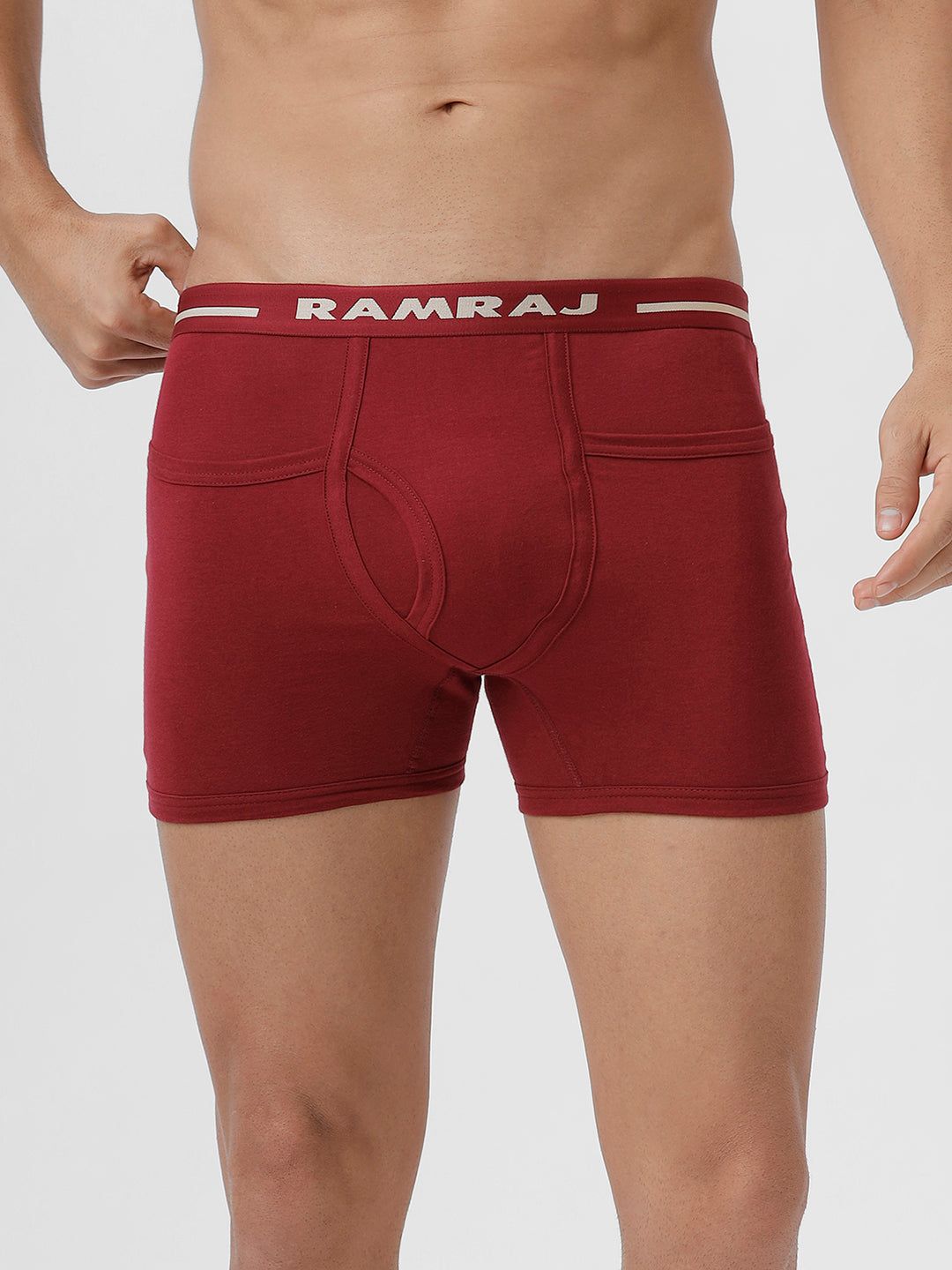 Men Trunks 2 Pcs Combo Cherry And Black Target image 2