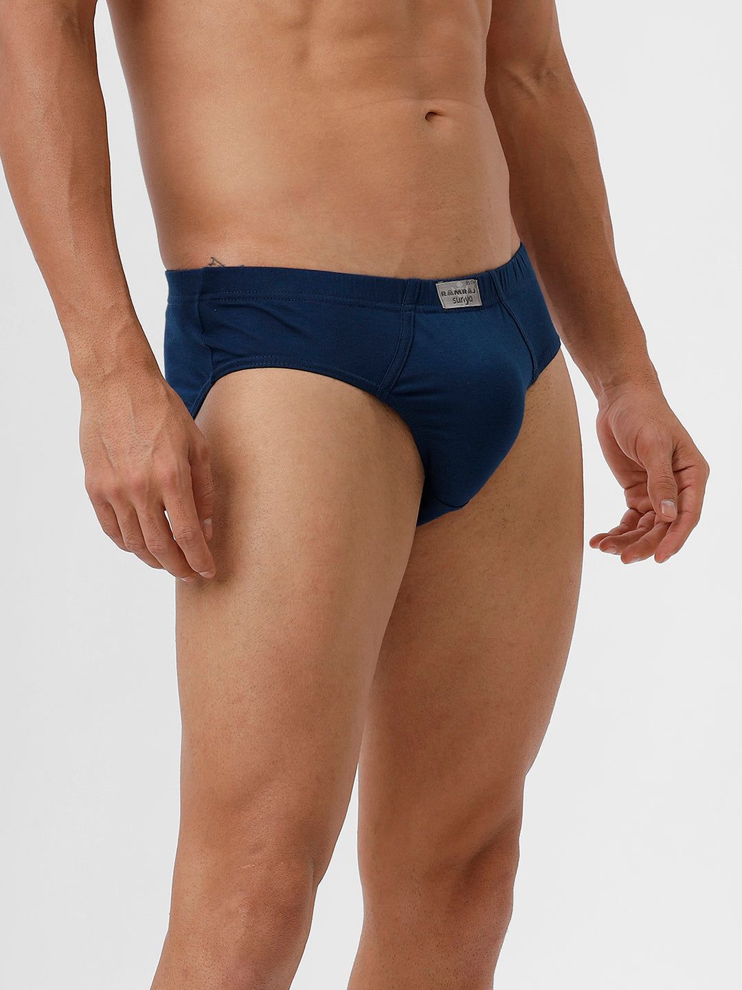 Men Briefs Suriya Inner Elastic Spblue Pack Of 2 image 2