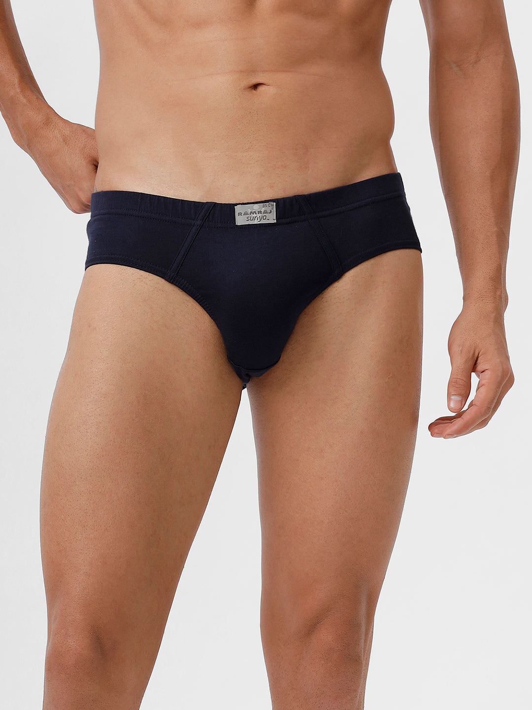 Men Briefs Suriya Inner Elastic Navy Pack Of 2 image 2