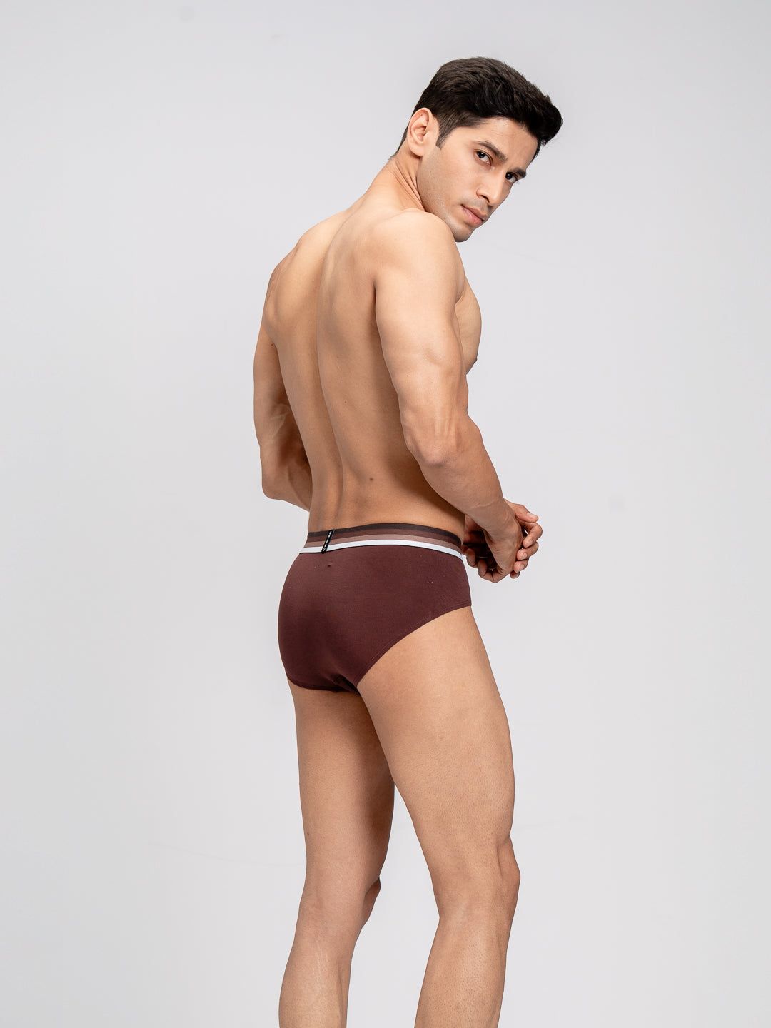 Men Tencel‚modal Micro Elastane Stretch Brief Coffee Brown image 3