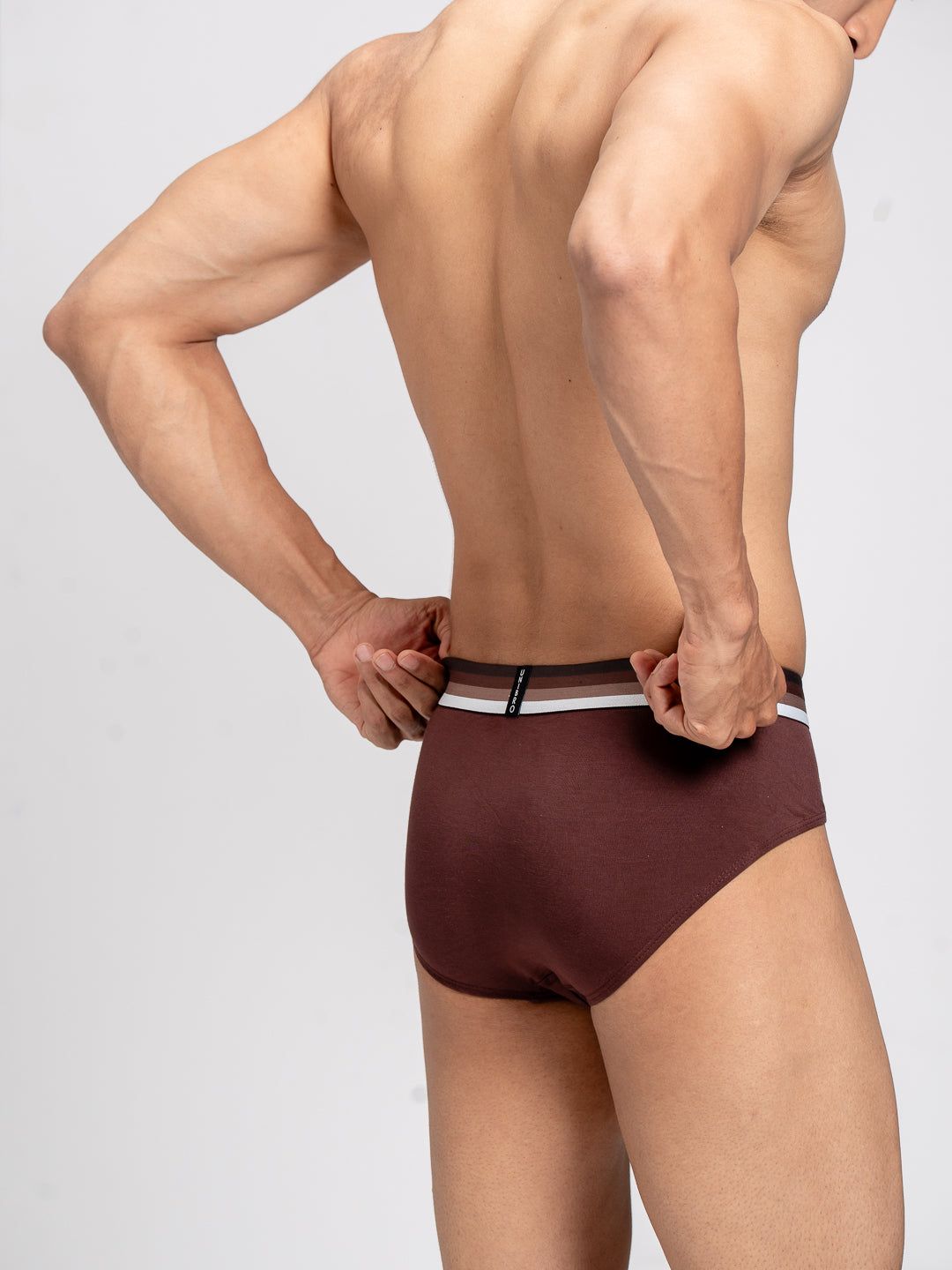 Men Tencel‚modal Micro Elastane Stretch Brief Coffee Brown image 4