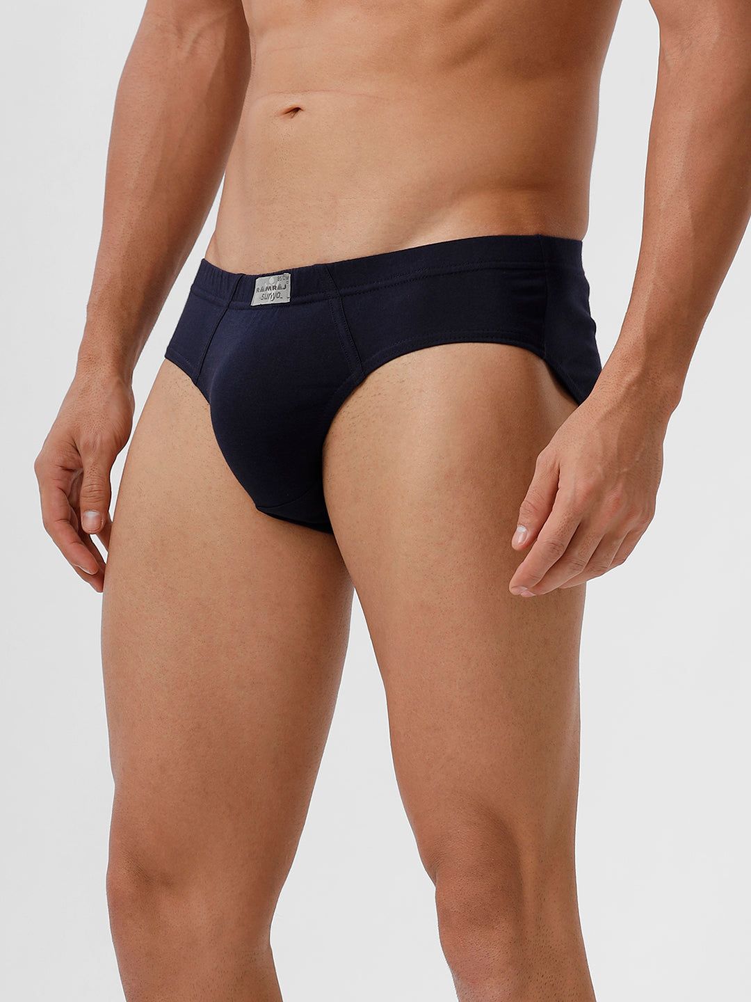 Men Briefs Suriya Inner Elastic Navy Pack Of 2 image 3