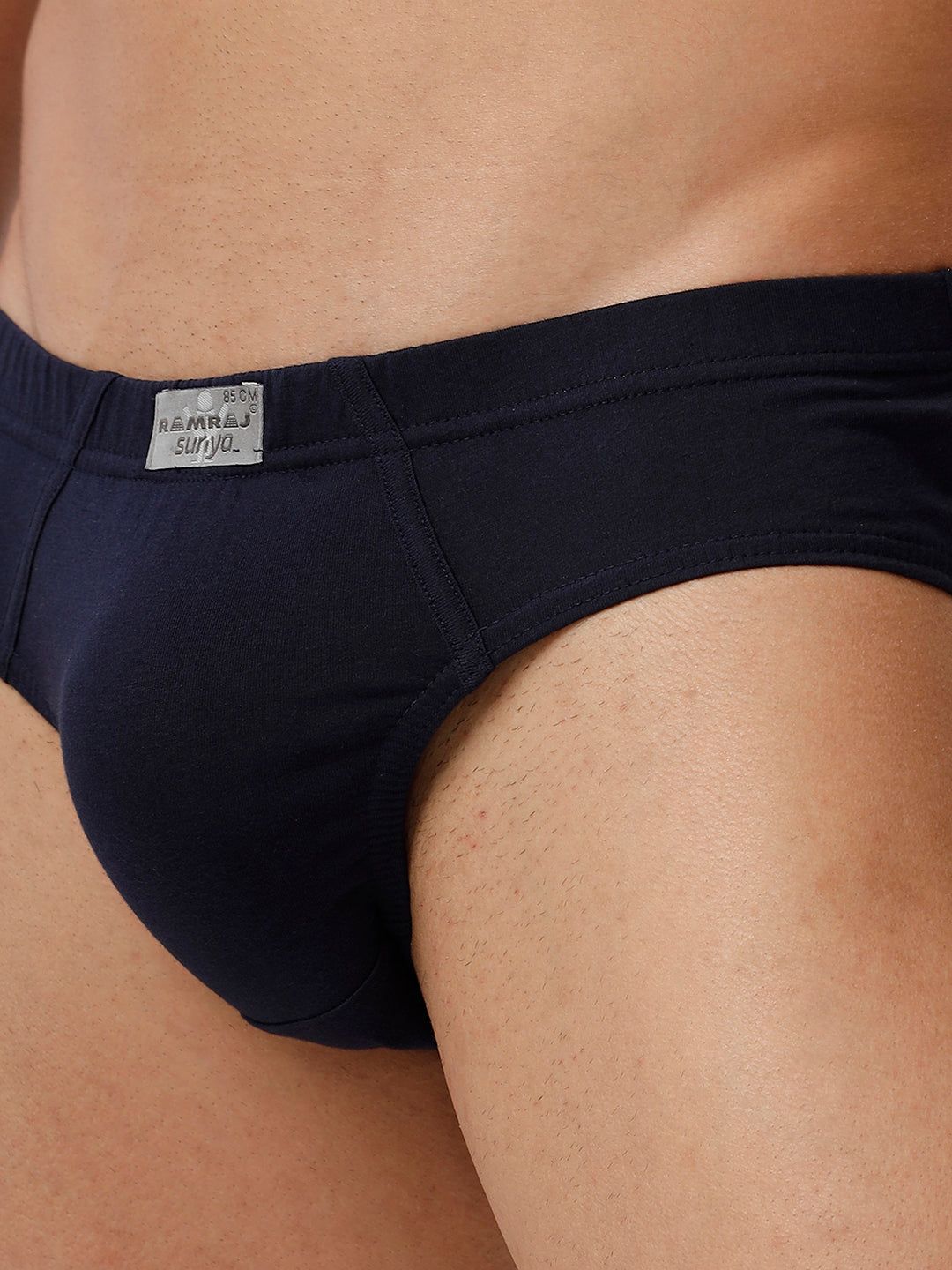 Men Briefs Suriya Inner Elastic Navy Pack Of 2 image 4