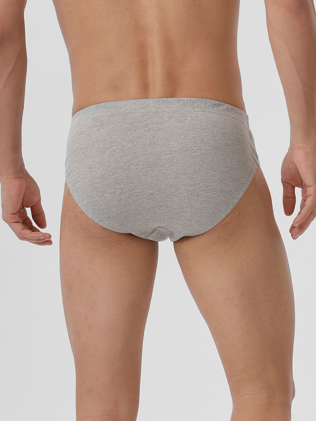 Men Briefs Suriya Inner Elastic Greymelange Pack Of 2 image 4
