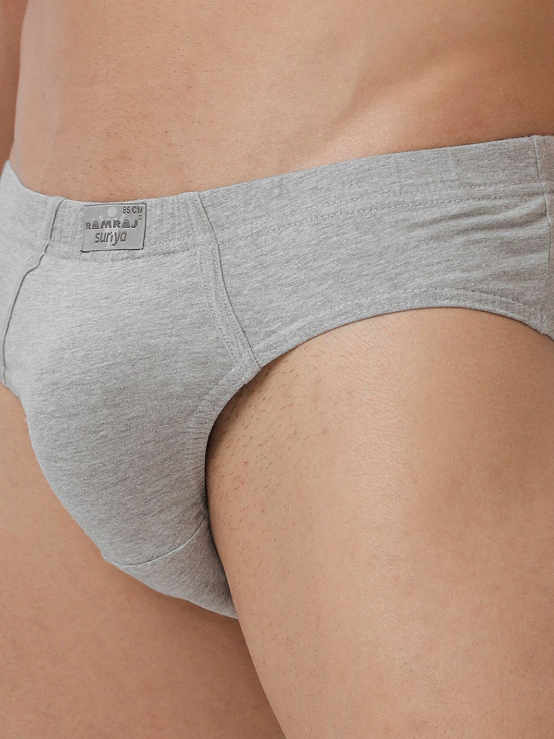 Men Briefs Suriya Inner Elastic Greymelange Pack Of 2 image 5