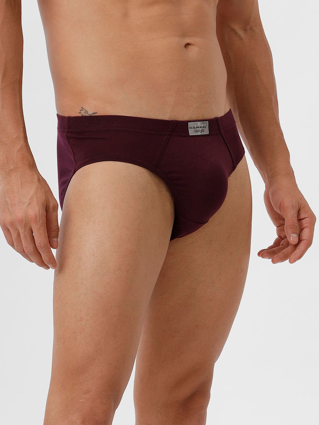 Men Briefs Suriya Inner Elastic Grapewine Pack Of 2 image 4
