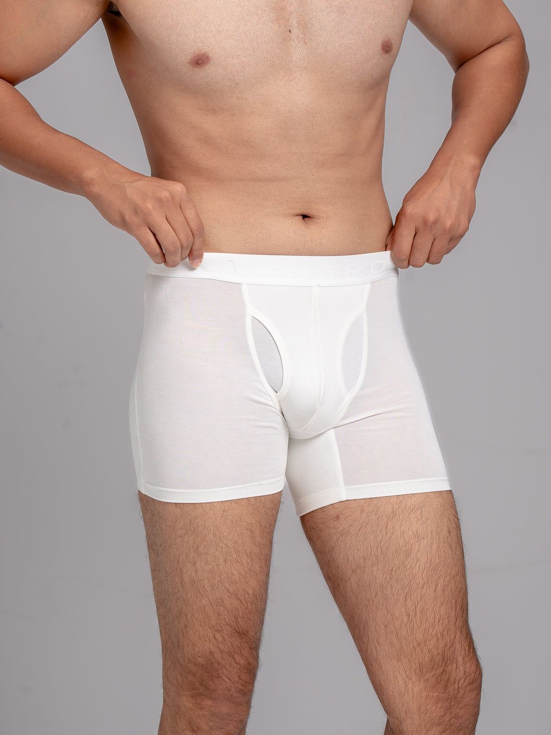 Men Tencel‚air Modal Fiber White Boxer Brief