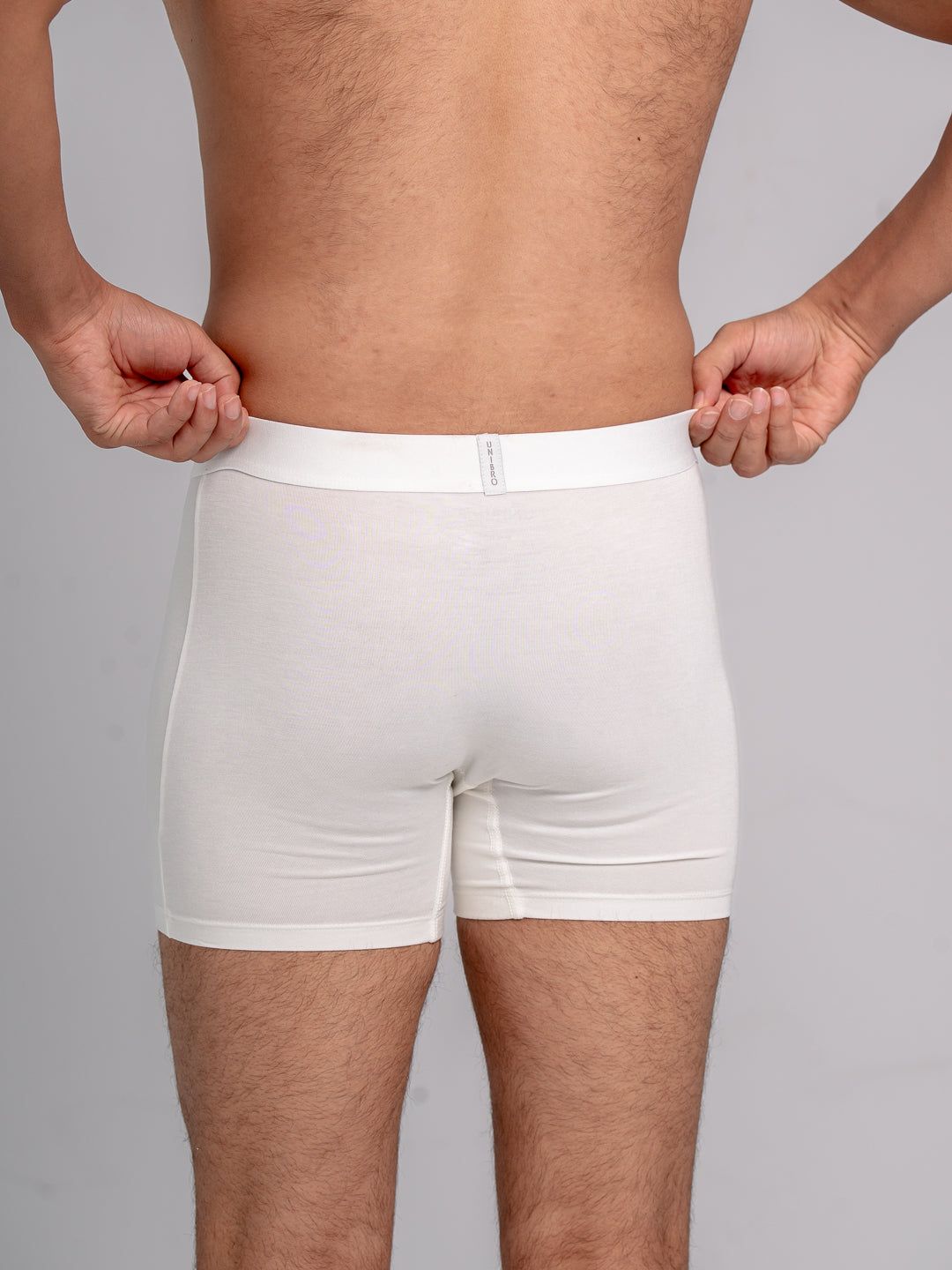 Men Tencel‚air Modal Fiber White Boxer Brief image 4