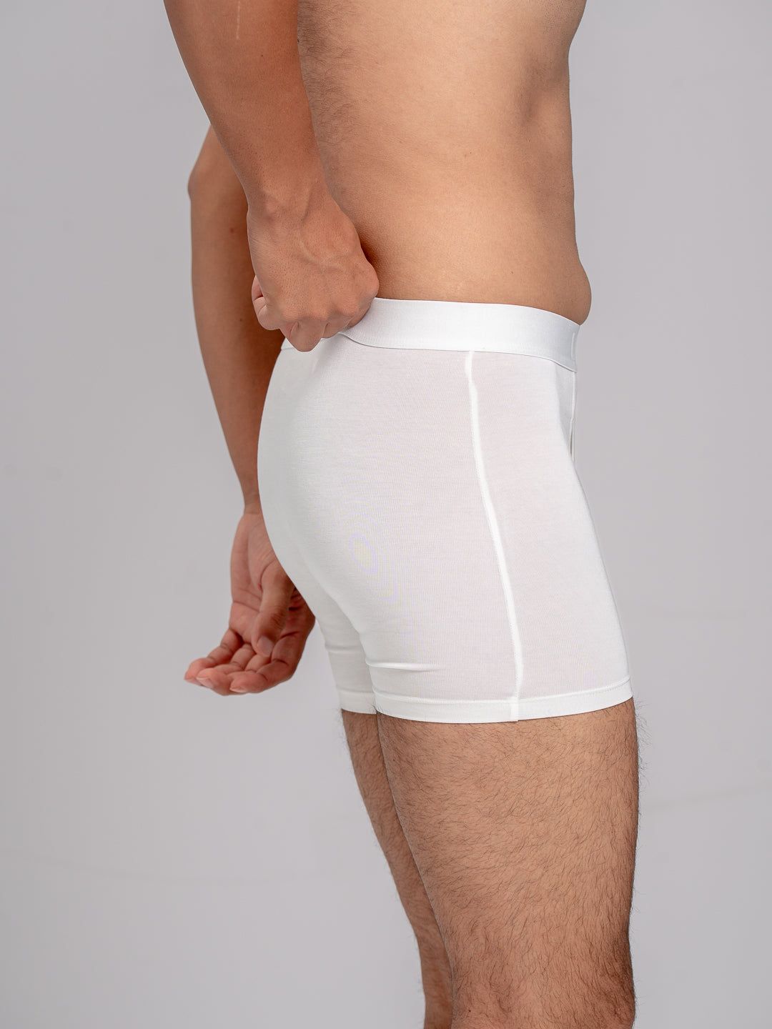 Men Tencel‚air Modal Fiber White Boxer Brief image 5