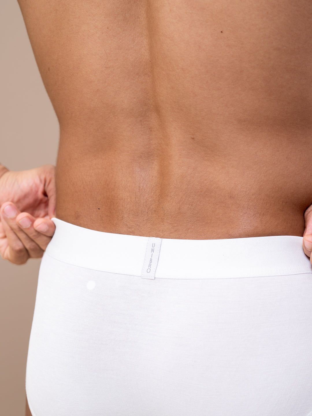 Men Tencel‚modal Fiber Outer Elastic White Brief image 5