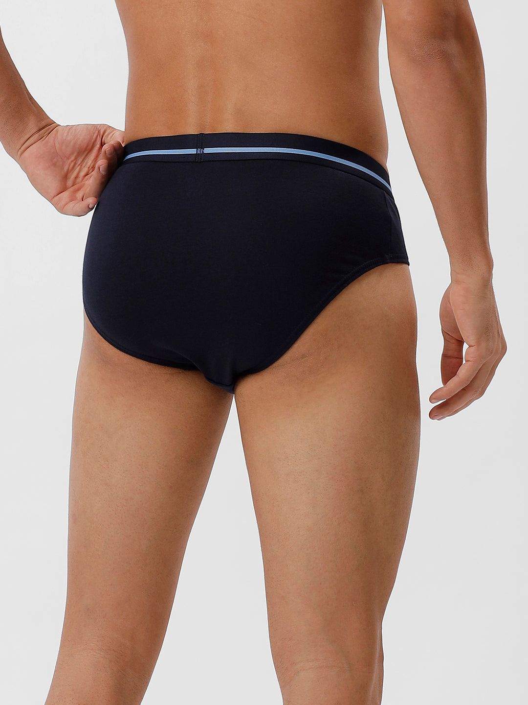 Men Briefs Suriya Outer Elastic Navy Pack Of 2 image 5