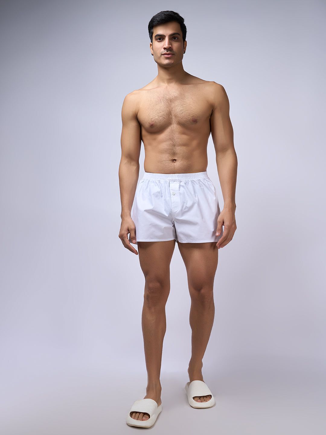 Men Woven White Boxers Ever Free ( Pack Of 2) image 5