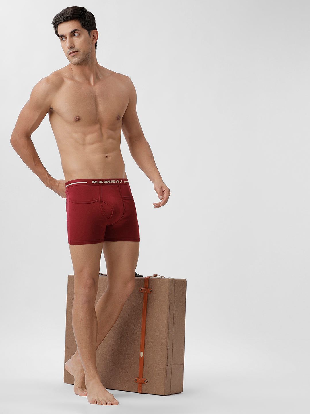 Men Pocket Trunks Target Cherry Pack Of 2