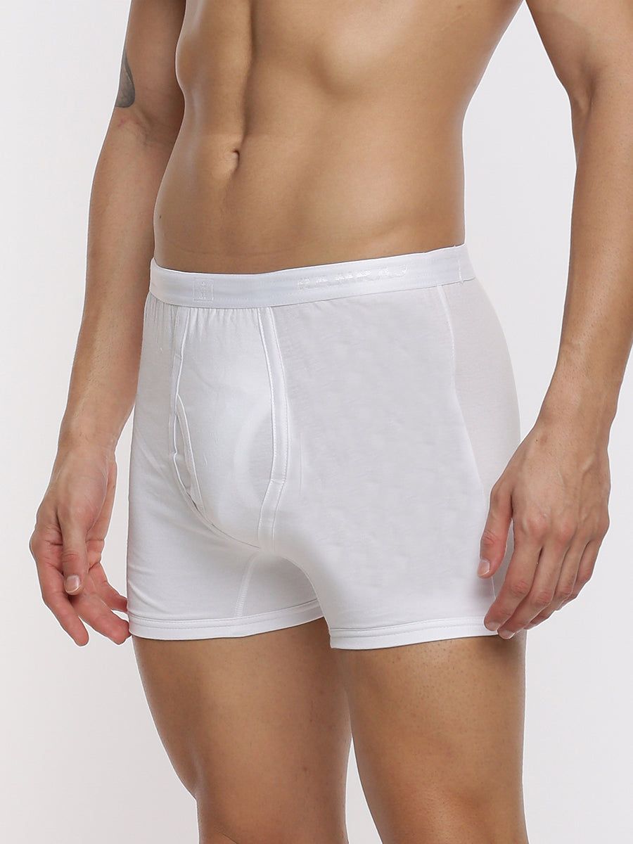 Men 100% Combed Cotton White Without Pocket Trunk Imax Rib (PACK Of 2) image 3