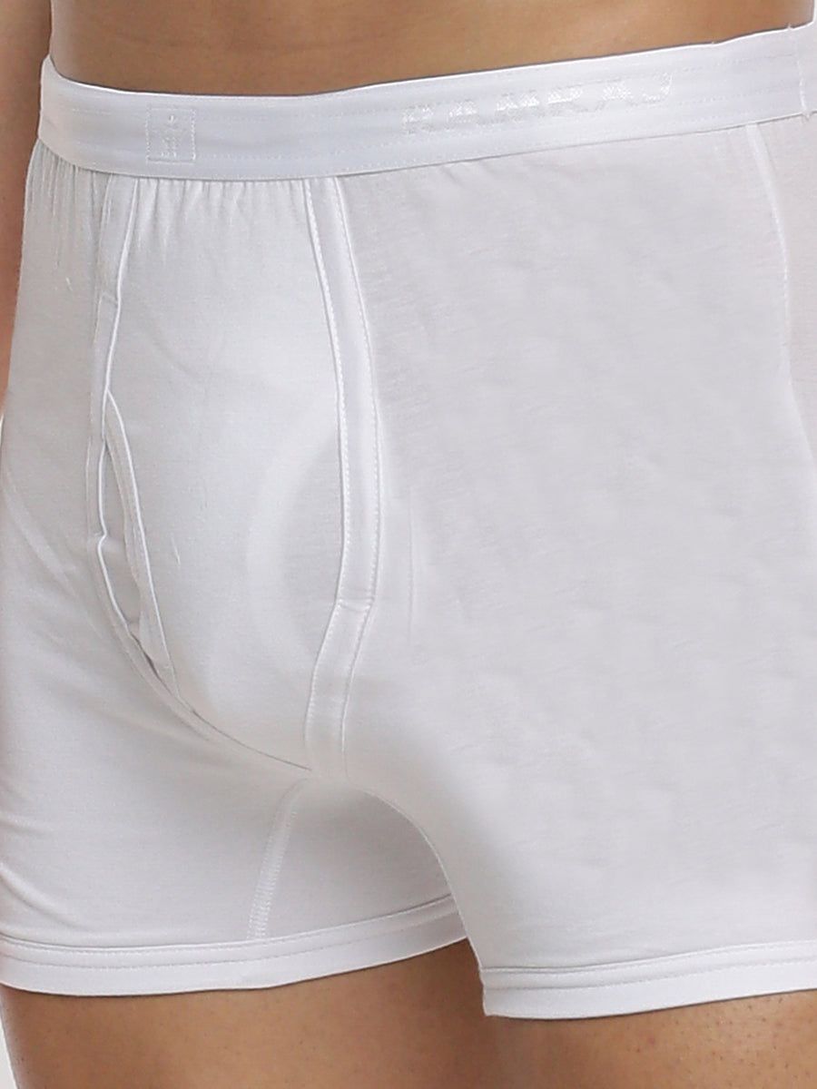 Men 100% Combed Cotton White Without Pocket Trunk Imax Rib (PACK Of 2) image 4