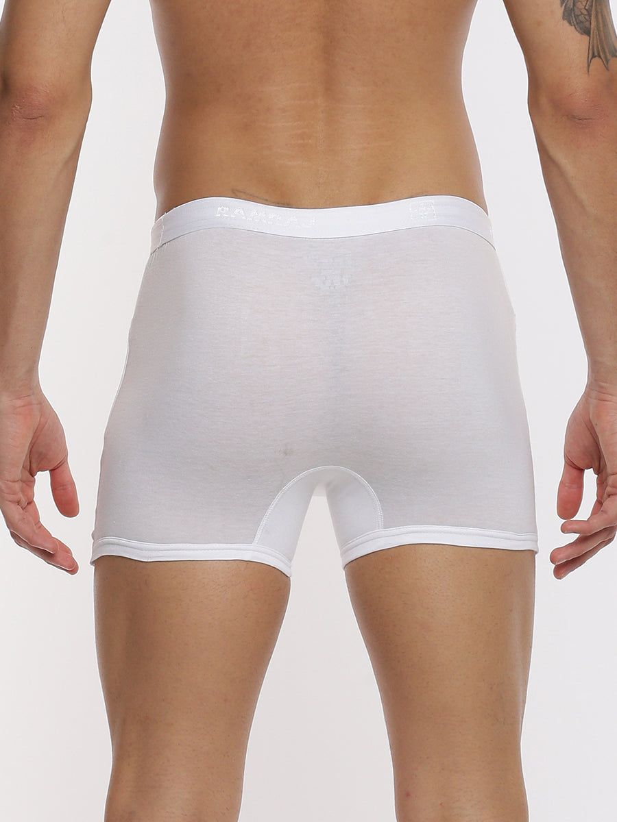 Men 100% Combed Cotton White Without Pocket Trunk Imax Rib (PACK Of 2) image 5
