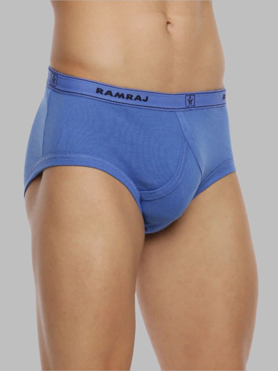 Men 100% Combed Cotton Assorted Colour Outer Elastic Arrow Y Brief (PACK Of 2) image 2