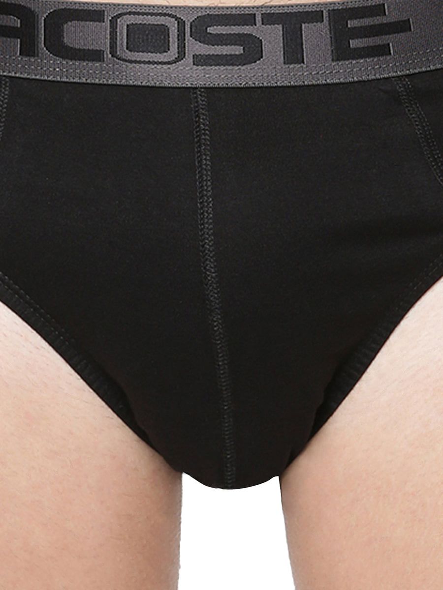Men 100% Combed Cotton Rib Assorted Colour Outer Elastic Brief Acoste 1015 (PACK Of 2) image 5