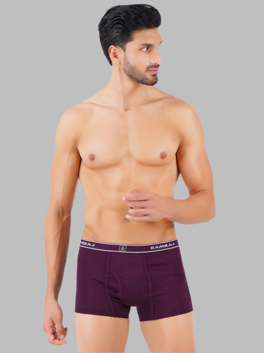 Men Combed Cotton Assorted Colour Oe Without Pocket Trunk Vintrack (PACK Of 2) image 3