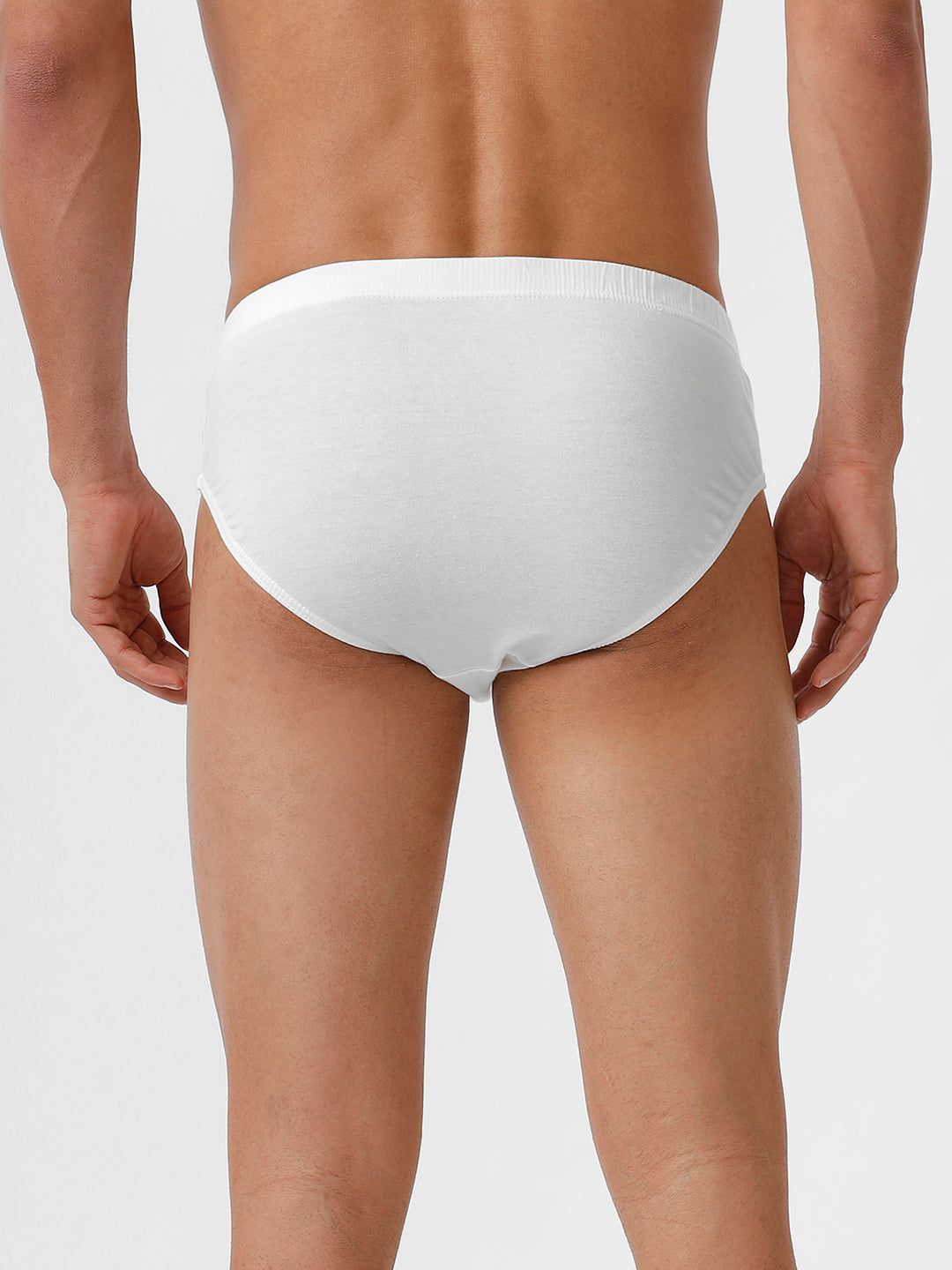 Men 100% Combed Cotton White Inner Elastic Brief Suriya (PACK Of 2) image 4