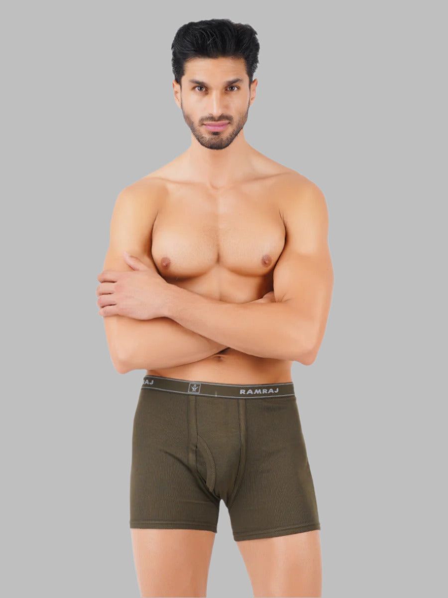 Men 100% Combed Cotton Assorted Colour Without Pocket Trunk Imax Rib (PACK Of 2)