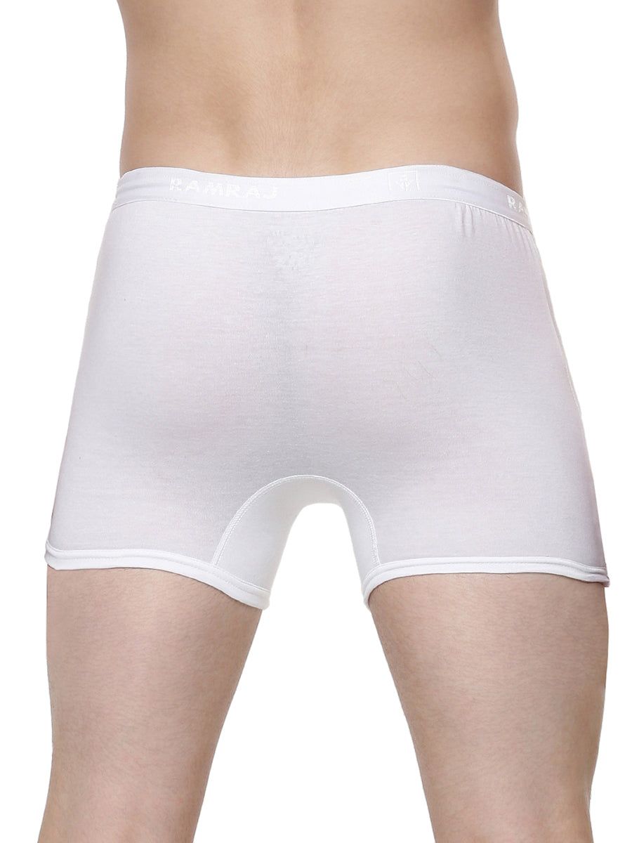 Men 100% Combed Cotton White Without Pocket Trunk Target (PACK Of 2) image 4