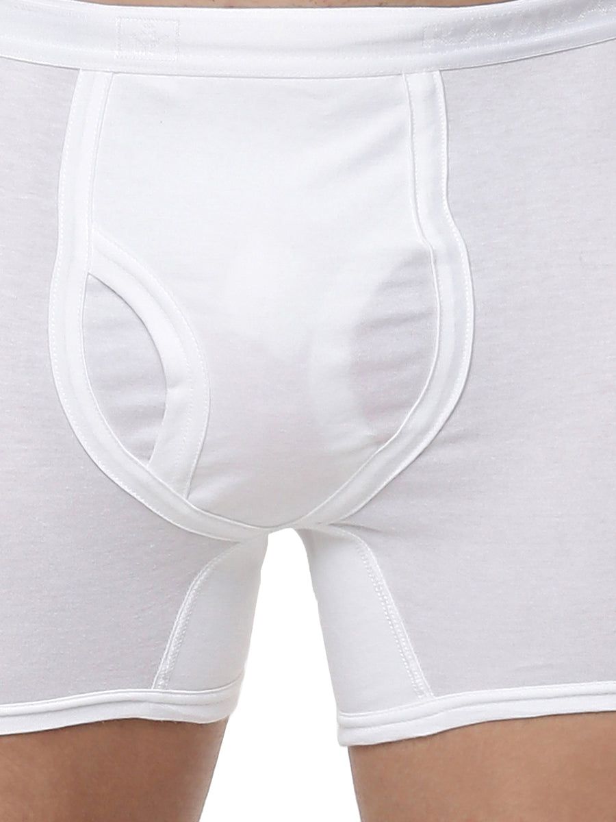 Men 100% Combed Cotton White Without Pocket Trunk Target (PACK Of 2) image 5