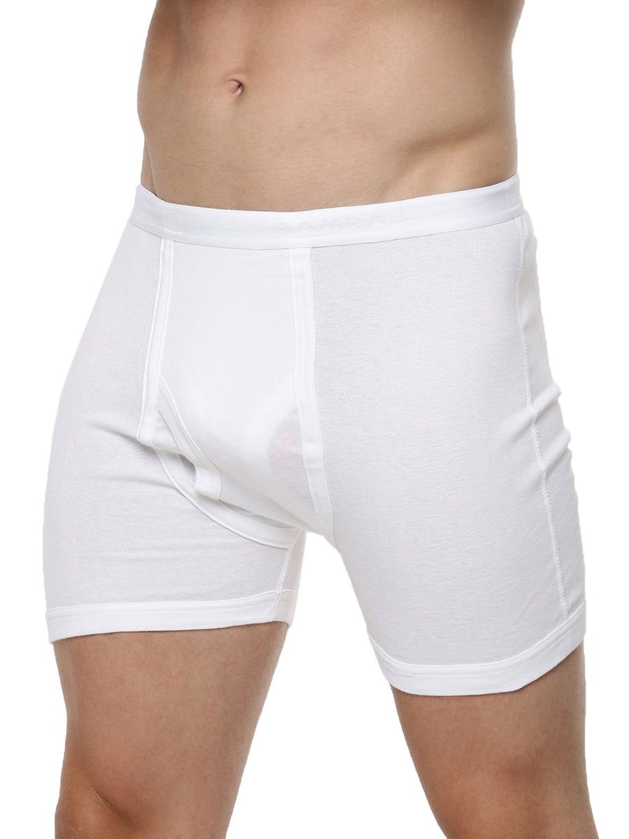 Men 100% Combed Cotton White Without Pocket Trunk Arrow (PACK Of 2) image 3