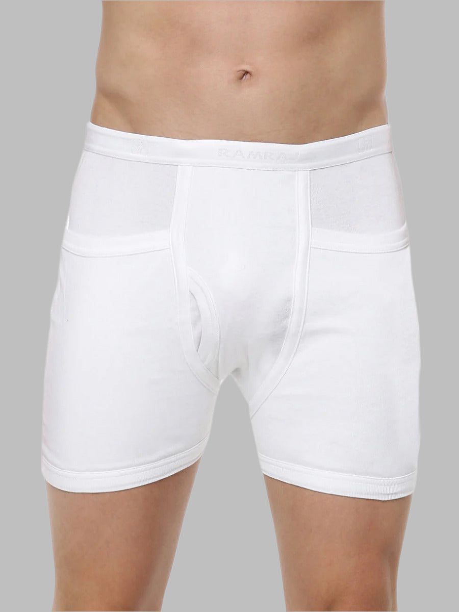 Men 100% Combed Cotton White Pocket Trunk Arrow (PACK Of 2)