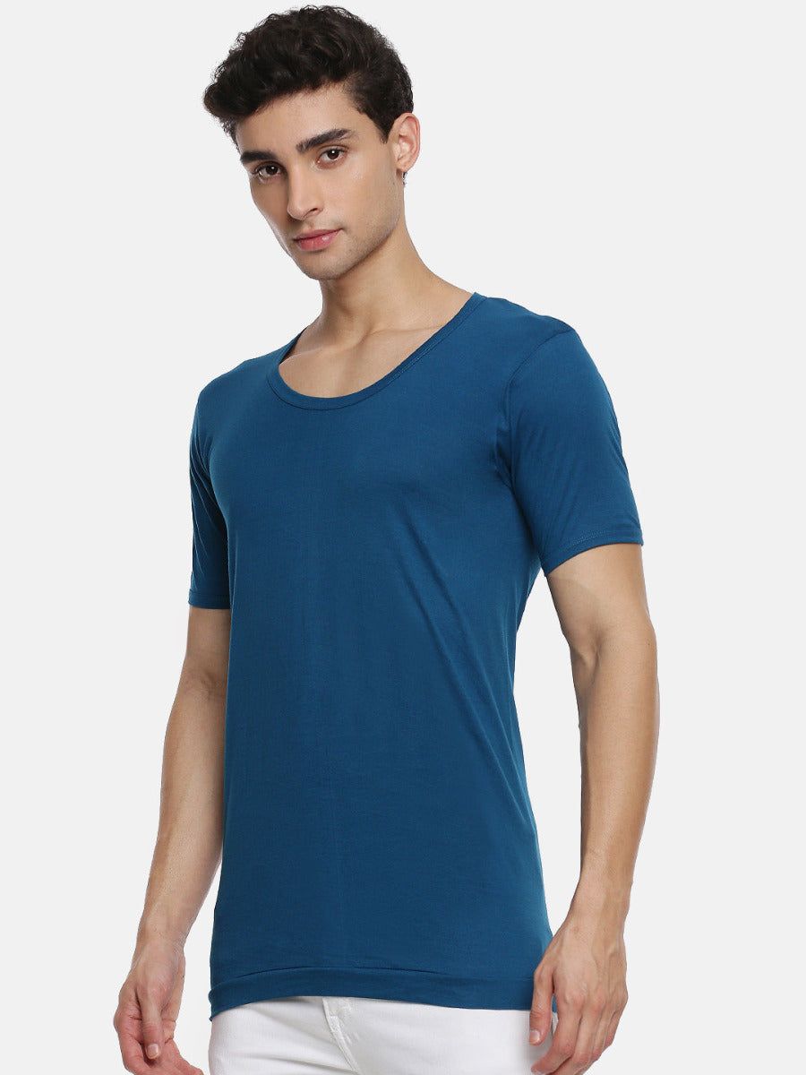 Men 100% Combed Cotton Assorted Colour Sleeves Vest Rns Sukra (PACK Of 2) image 3