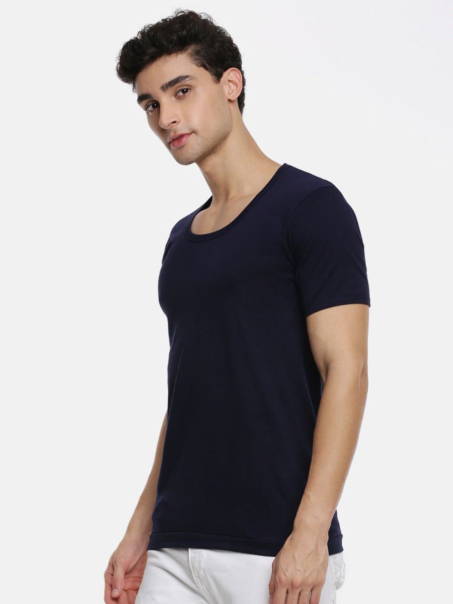 Men 100% Combed Cotton Assorted Colour Sleeves Vest Rns Sukra (PACK Of 2) image 4
