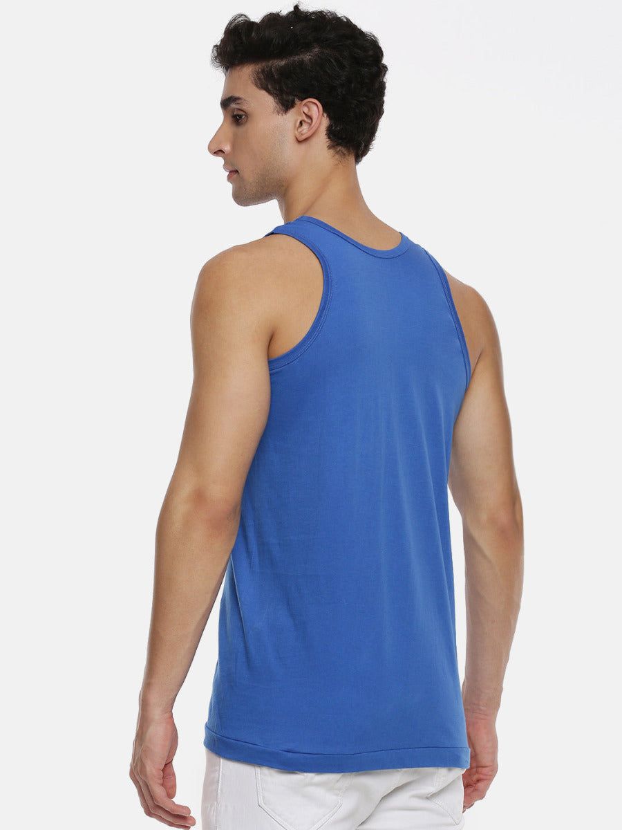 Men 100% Combed Cotton Assorted Colour Vest Rn Sukra (PACK Of 2) image 6