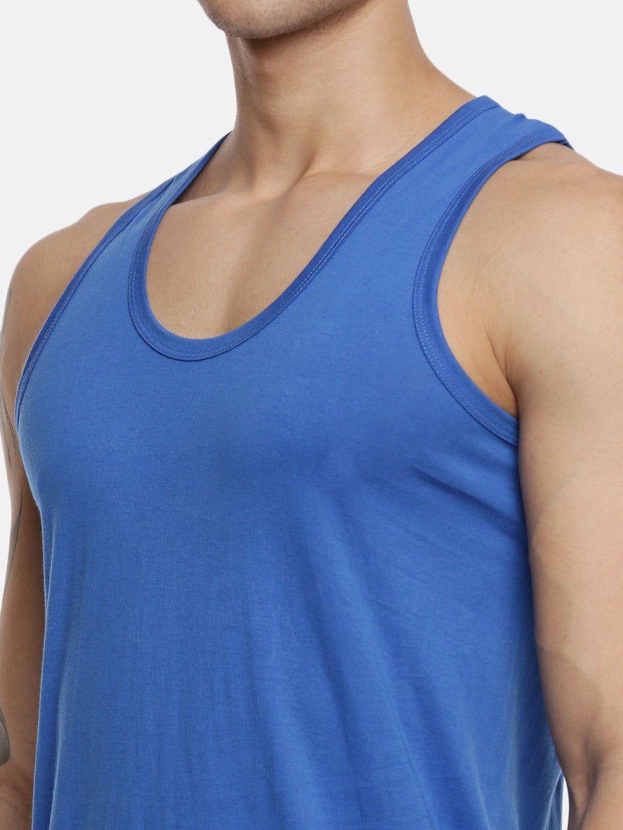 Men 100% Combed Cotton Assorted Colour Vest Rn Sukra (PACK Of 2) image 8