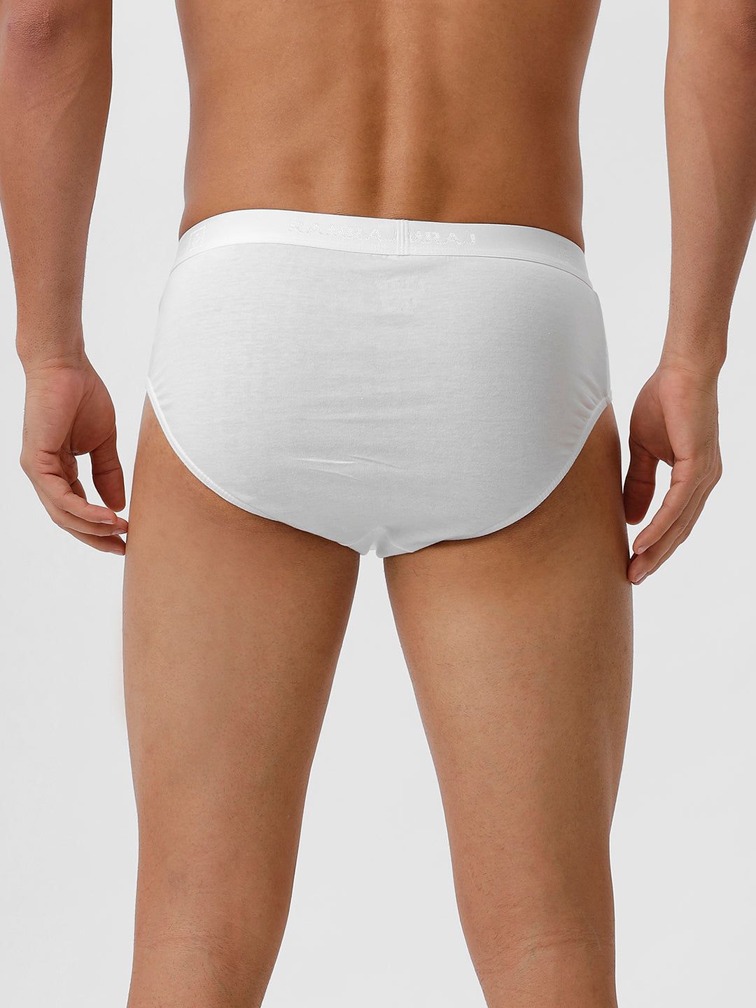 Men 100% Combed Cotton White Outer Elastic Brief Suriya (PACK Of 2) image 4