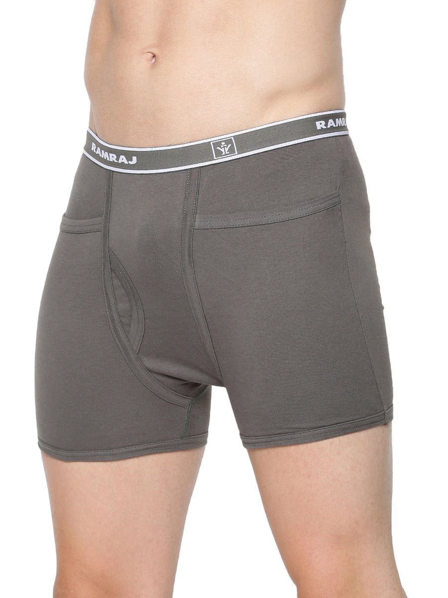 Men 100% Combed Cotton Assorted Colour Pocket Trunk Softex (PACK Of 2) image 4