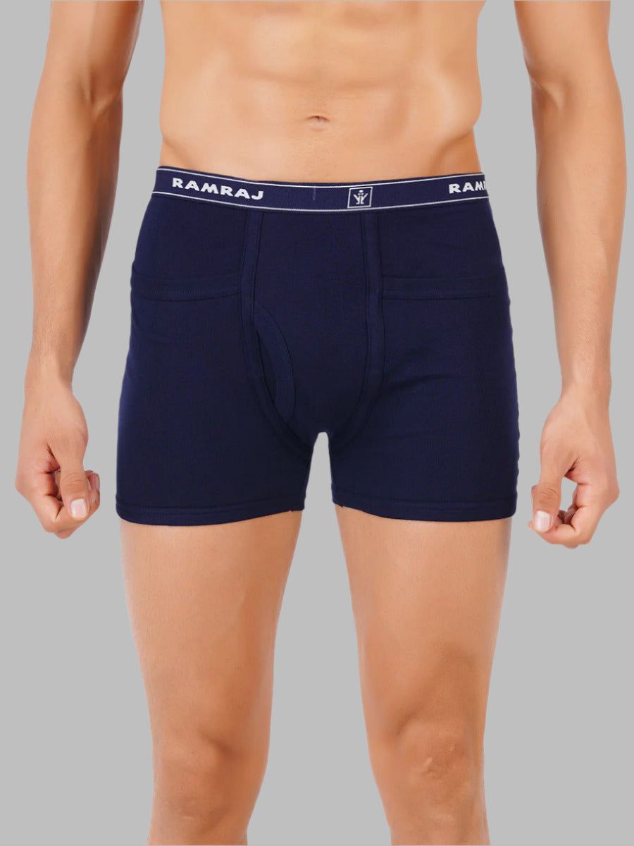 Men 100% Combed Cotton Assorted Colour Pocket Trunk Imax Rib (PACK Of 2)