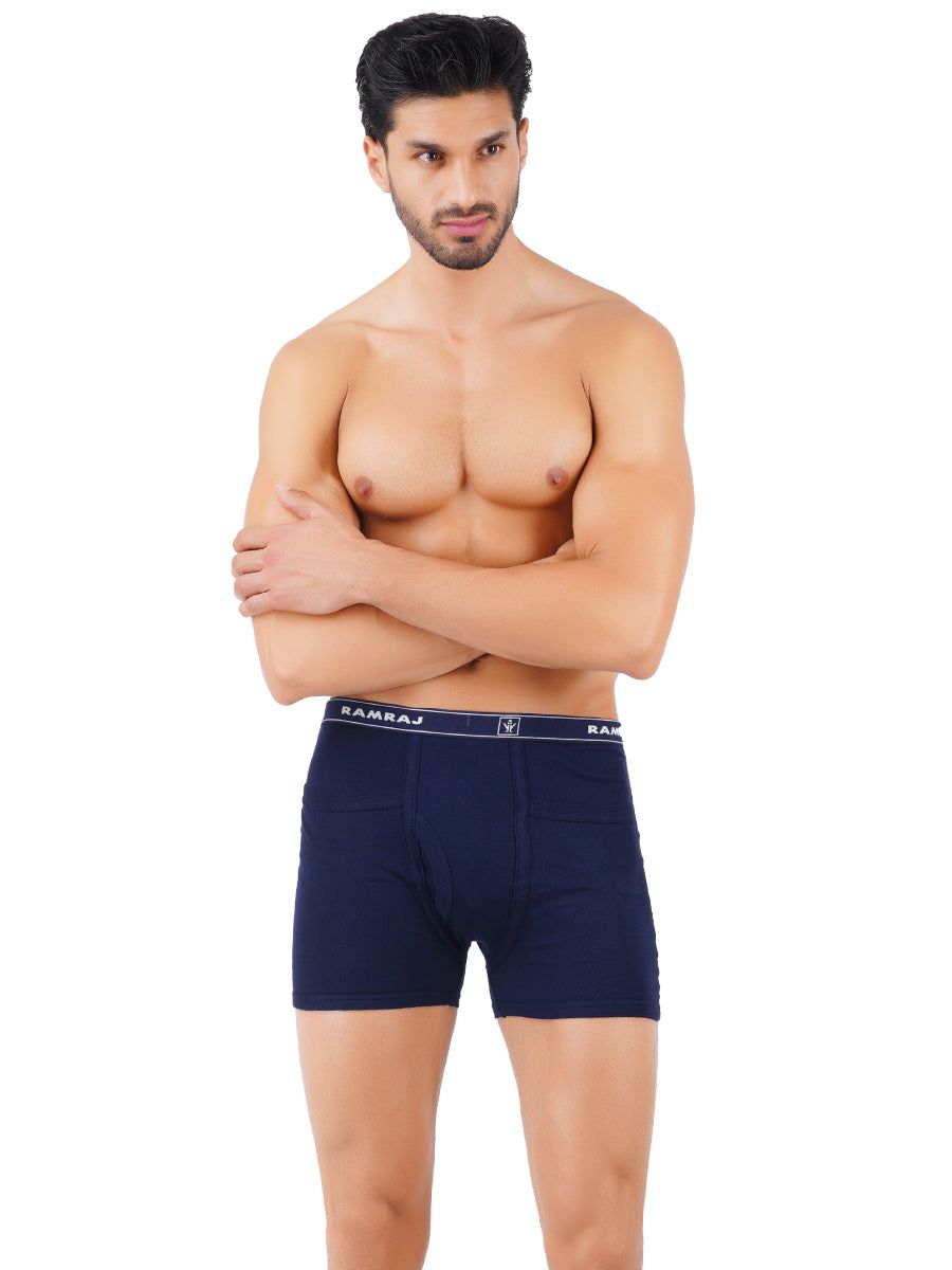 Men 100% Combed Cotton Assorted Colour Pocket Trunk Imax Rib (PACK Of 2) image 4