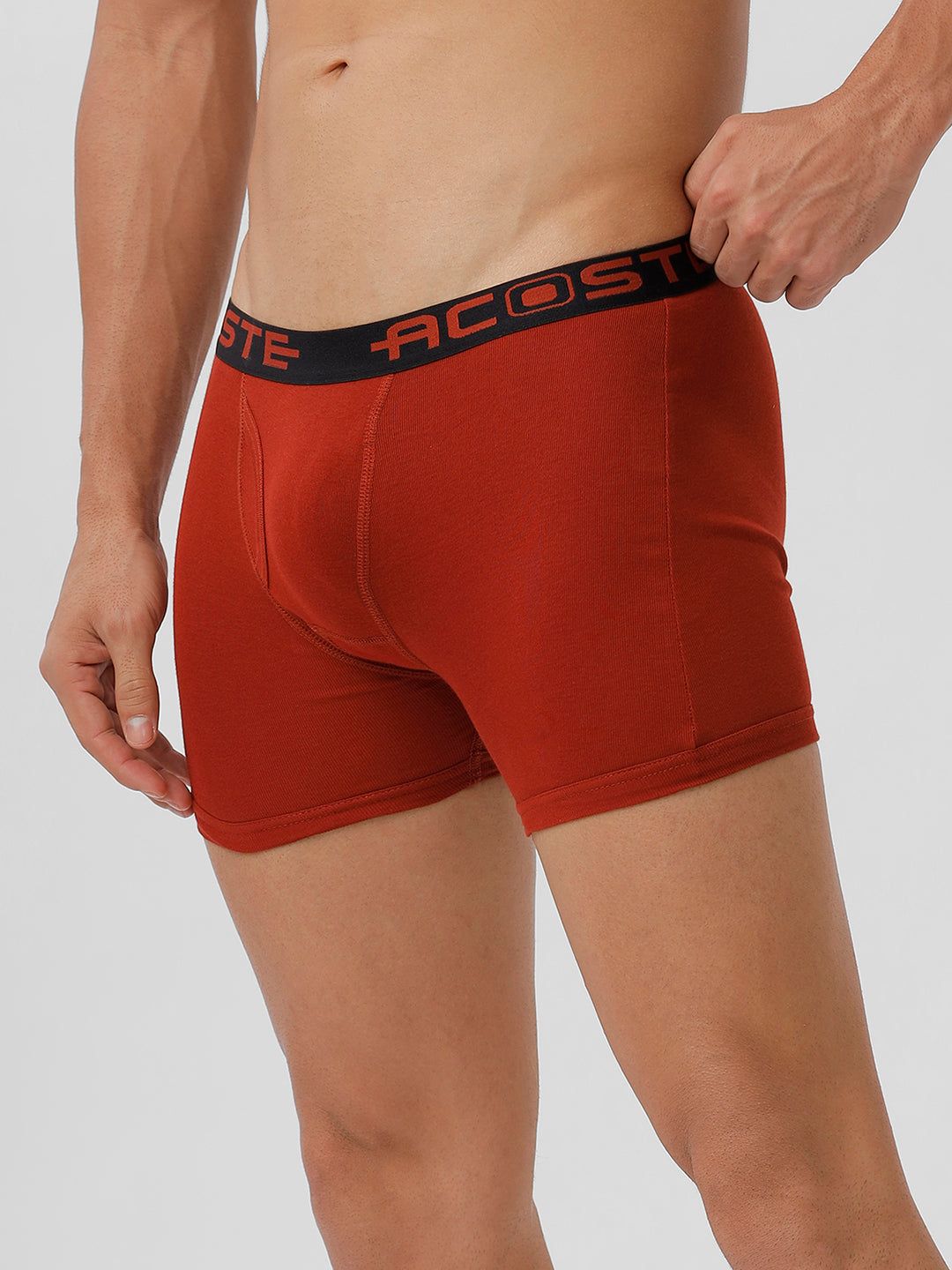 Men 100% Combed Cotton Assorted Colour Oe Without Pocket Trunk Acoste 1013 (PACK Of 2) image 4