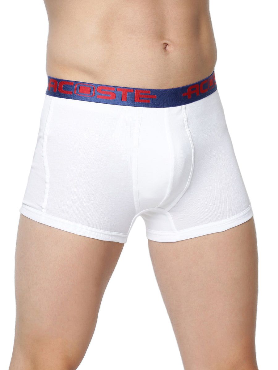 Men 100% Combed Cotton White Oe Without Pocket Trunk Acoste 1014 (PACK Of 2) image 2