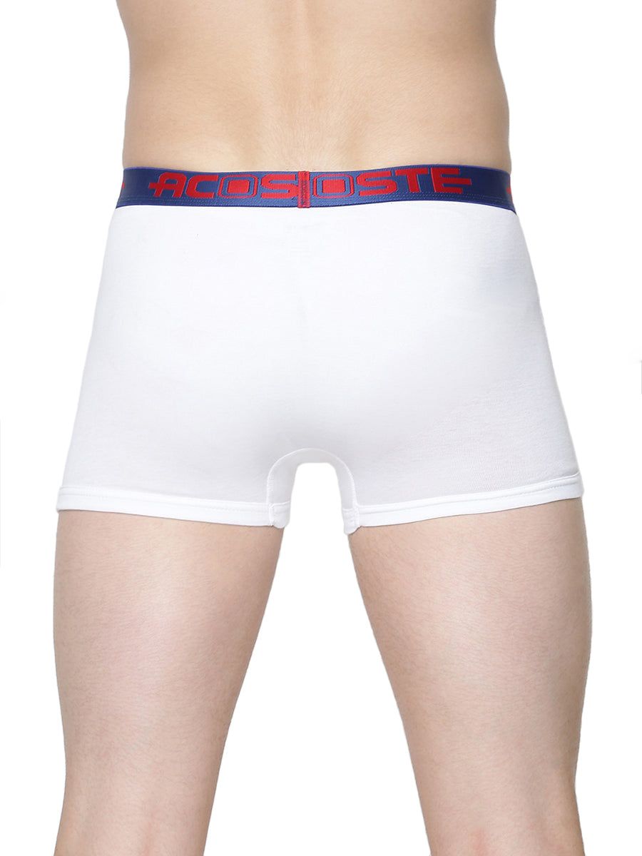 Men 100% Combed Cotton White Oe Without Pocket Trunk Acoste 1014 (PACK Of 2) image 3