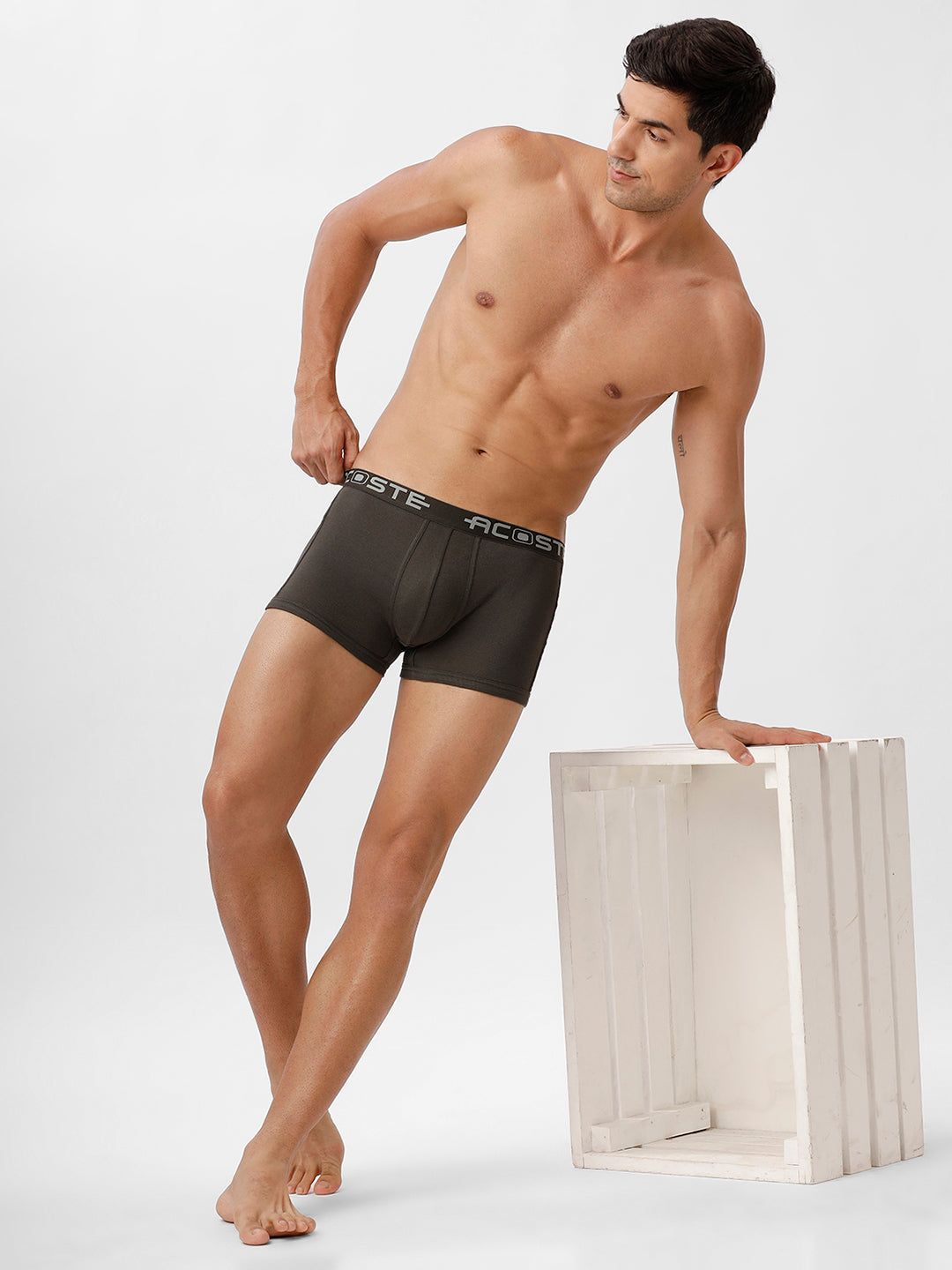 Men 100% Combed Cotton Assorted Colour Oe Without Pocket Trunk Acoste 1014 (PACK Of 2)