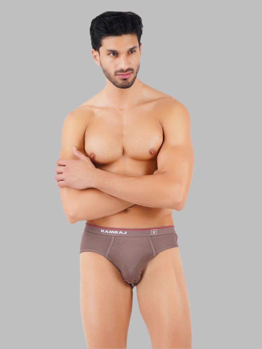 Men 100% Combed Cotton Assorted Colour Outer Elastic Brief Suriya (PACK Of 2)