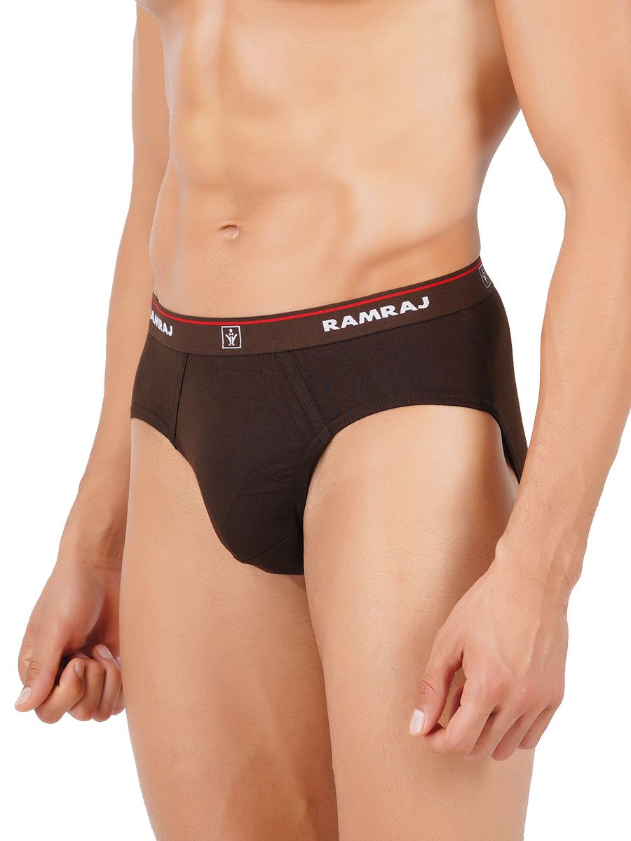 Men 100% Combed Cotton Assorted Colour Outer Elastic Brief Suriya (PACK Of 2) image 4
