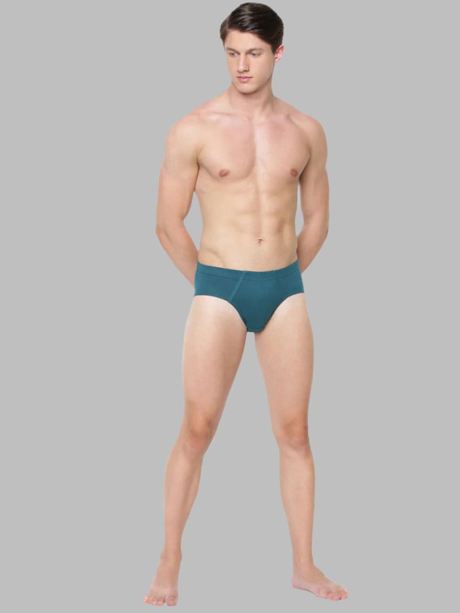 Men 100% Combed Cotton Assorted Colour Inner Elastic Brief (PACK Of 2)