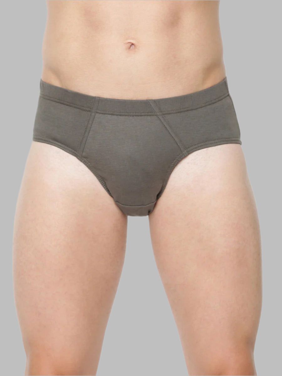 Men 100% Combed Cotton Assorted Colour Inner Elastic Brief (PACK Of 2) image 2