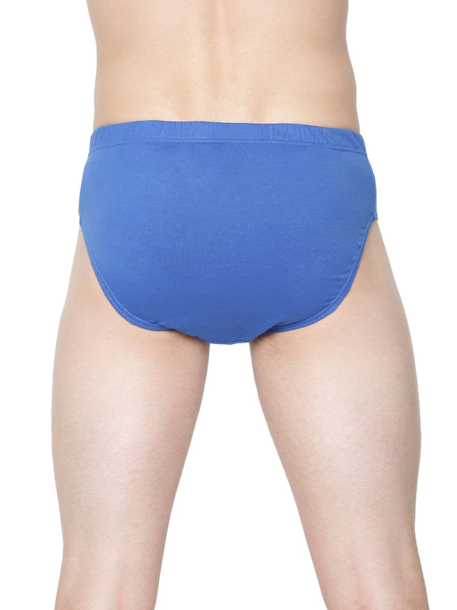 Men 100% Combed Cotton Assorted Colour Inner Elastic Brief (PACK Of 2) image 4